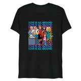 Debut garment mockup | Newsroom (Triblend) | Charcoal-Black Triblend