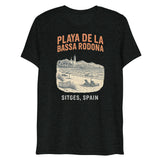 Debut garment mockup | Playa de la Bassa Rodone (Triblend) | Charcoal-Black Triblend