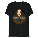 Debut garment mockup | Cheap Sentiment (Triblend) | Charcoal-Black Triblend