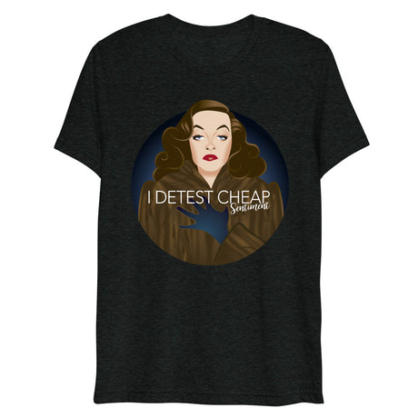 Debut garment mockup | Cheap Sentiment (Triblend) | Charcoal-Black Triblend