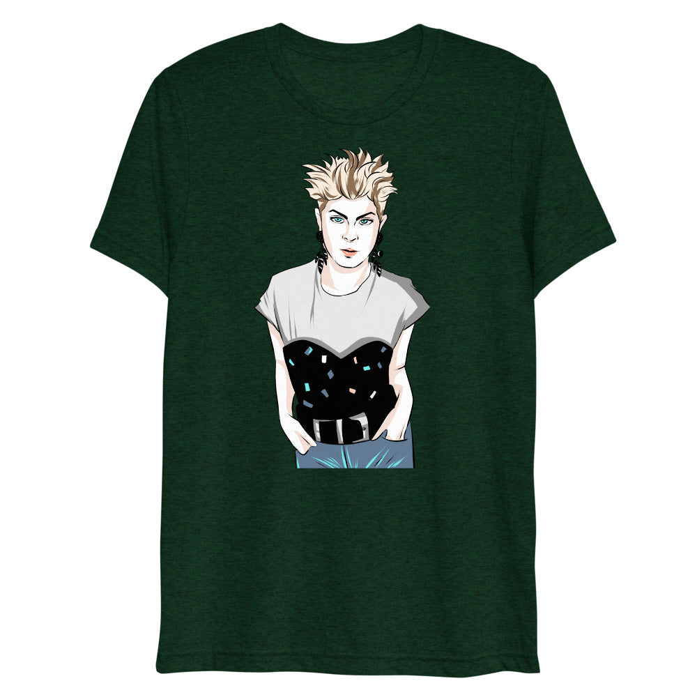 Debut garment mockup | Robyn (Triblend) | Emerald Triblend
