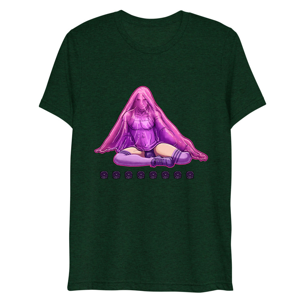 Debut garment mockup | Bless Me Daddy (Triblend) | Emerald Triblend