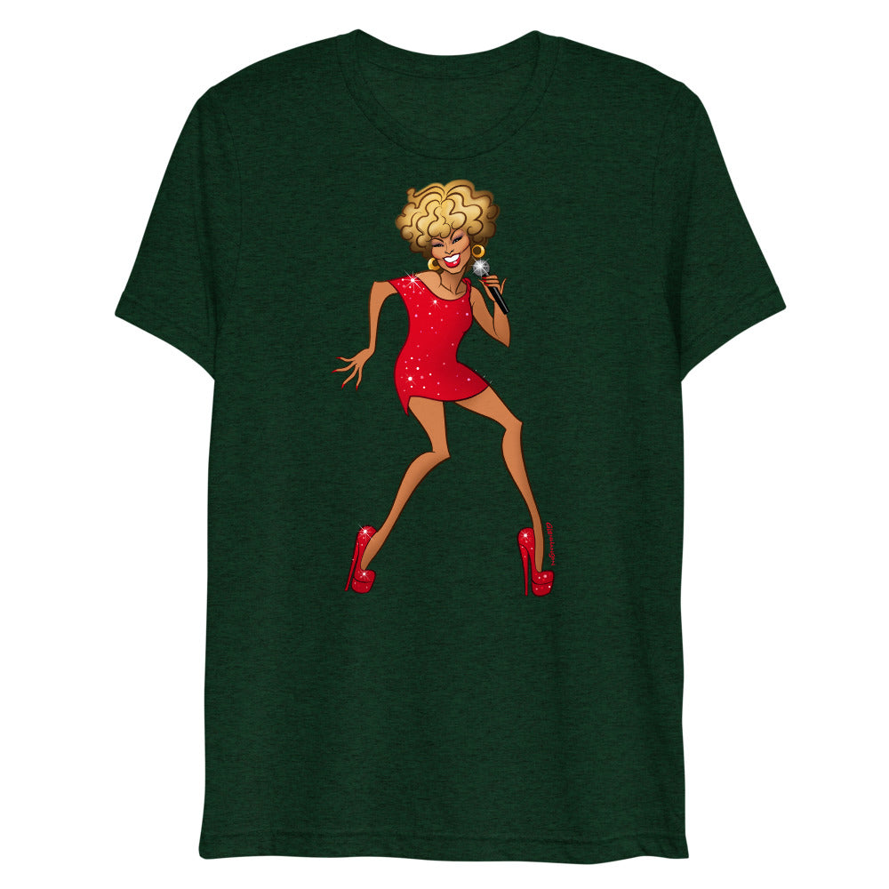 Debut garment mockup | Rolling (Triblend) | Emerald Triblend