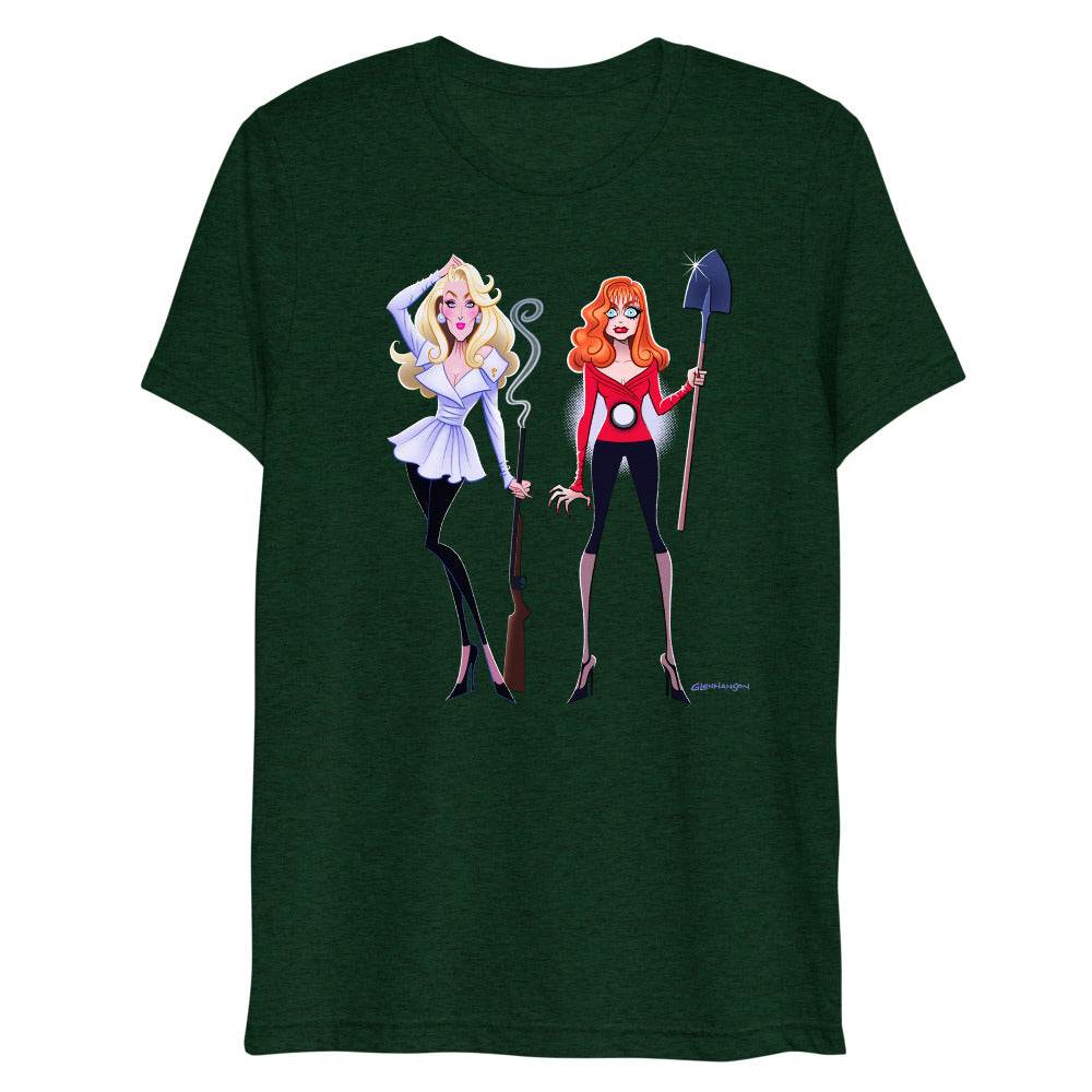 Debut garment mockup | Dead Gorgeous (Triblend) | Emerald Triblend