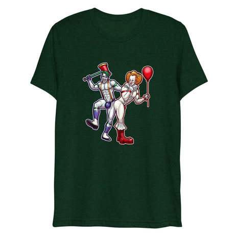 Debut garment mockup | Clowns to the Left, Jokers to the Right (Triblend) | Emerald Triblend