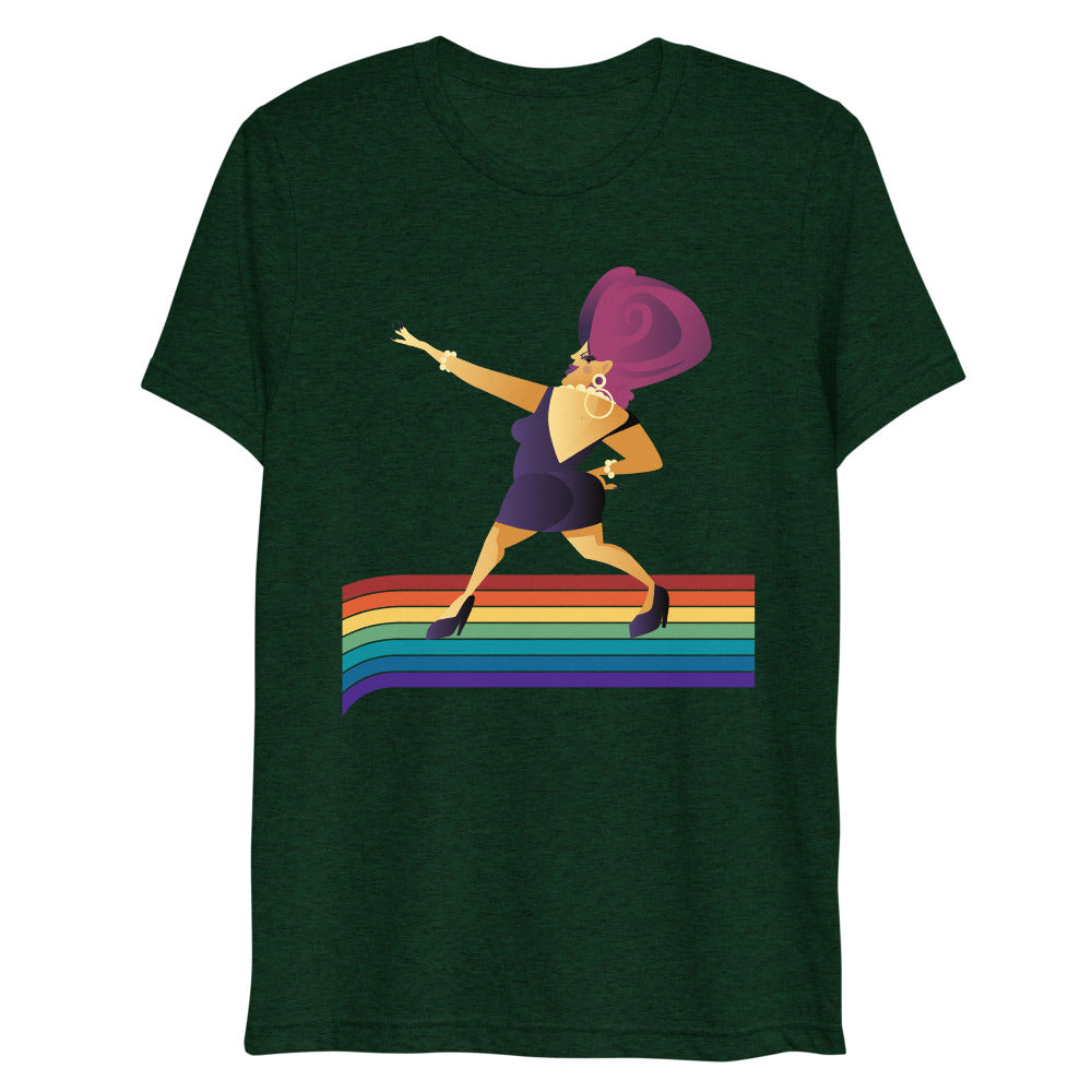 Debut garment mockup | Take it to the Runway (Triblend) | Emerald Triblend