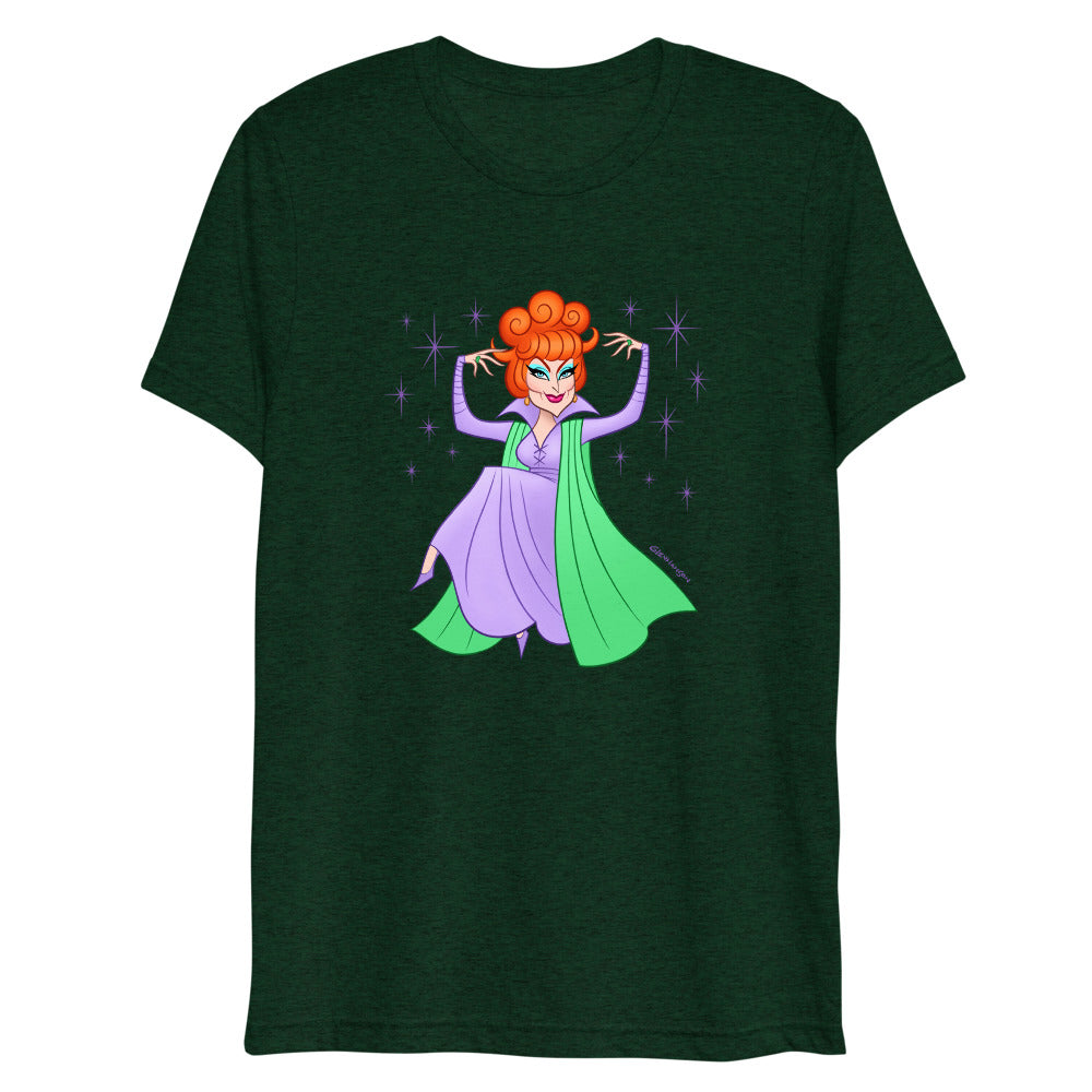 Debut garment mockup | Hello Derwood (Triblend) | Emerald Triblend