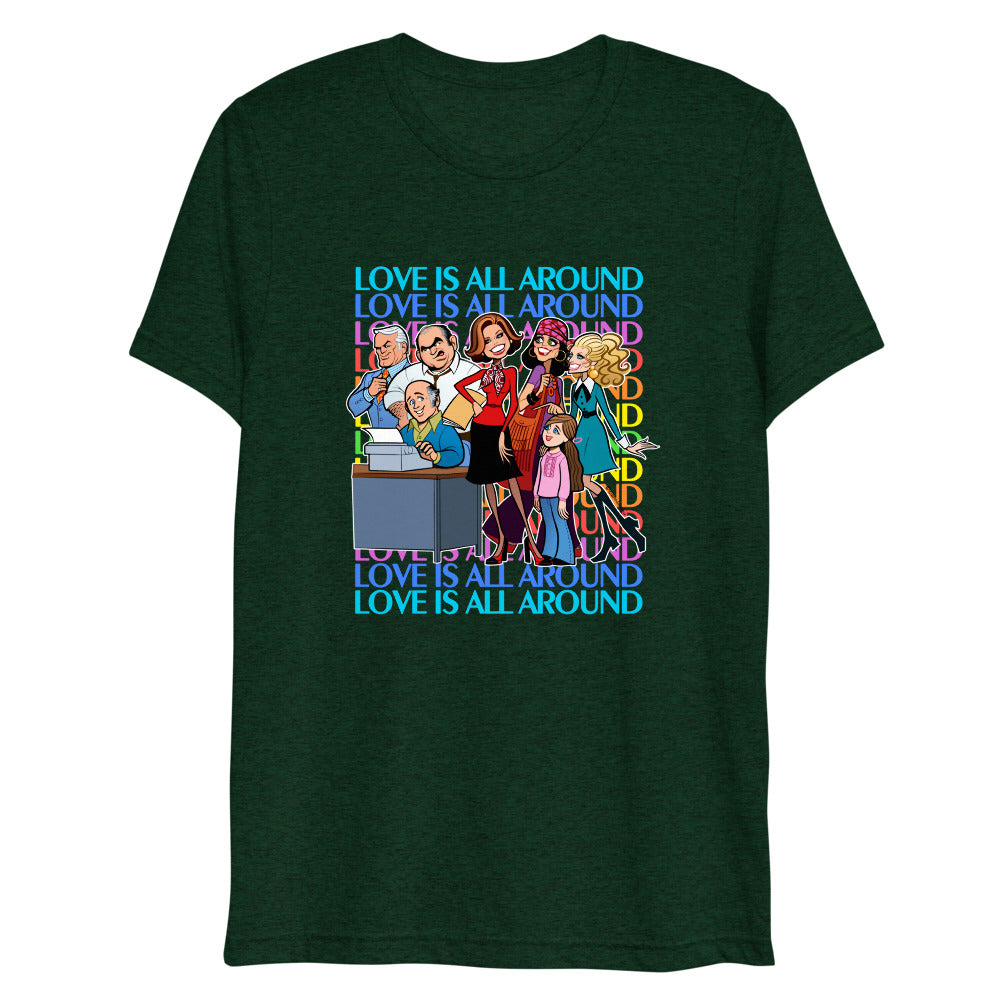 Debut garment mockup | Newsroom (Triblend) | Emerald Triblend