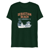 Debut garment mockup | Sebastian Beach (Triblend) | Emerald Triblend
