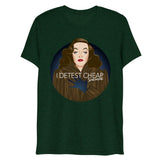 Debut garment mockup | Cheap Sentiment (Triblend) | Emerald Triblend
