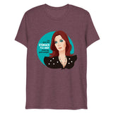 Debut garment mockup | Goal Weight (Triblend) | Maroon Triblend