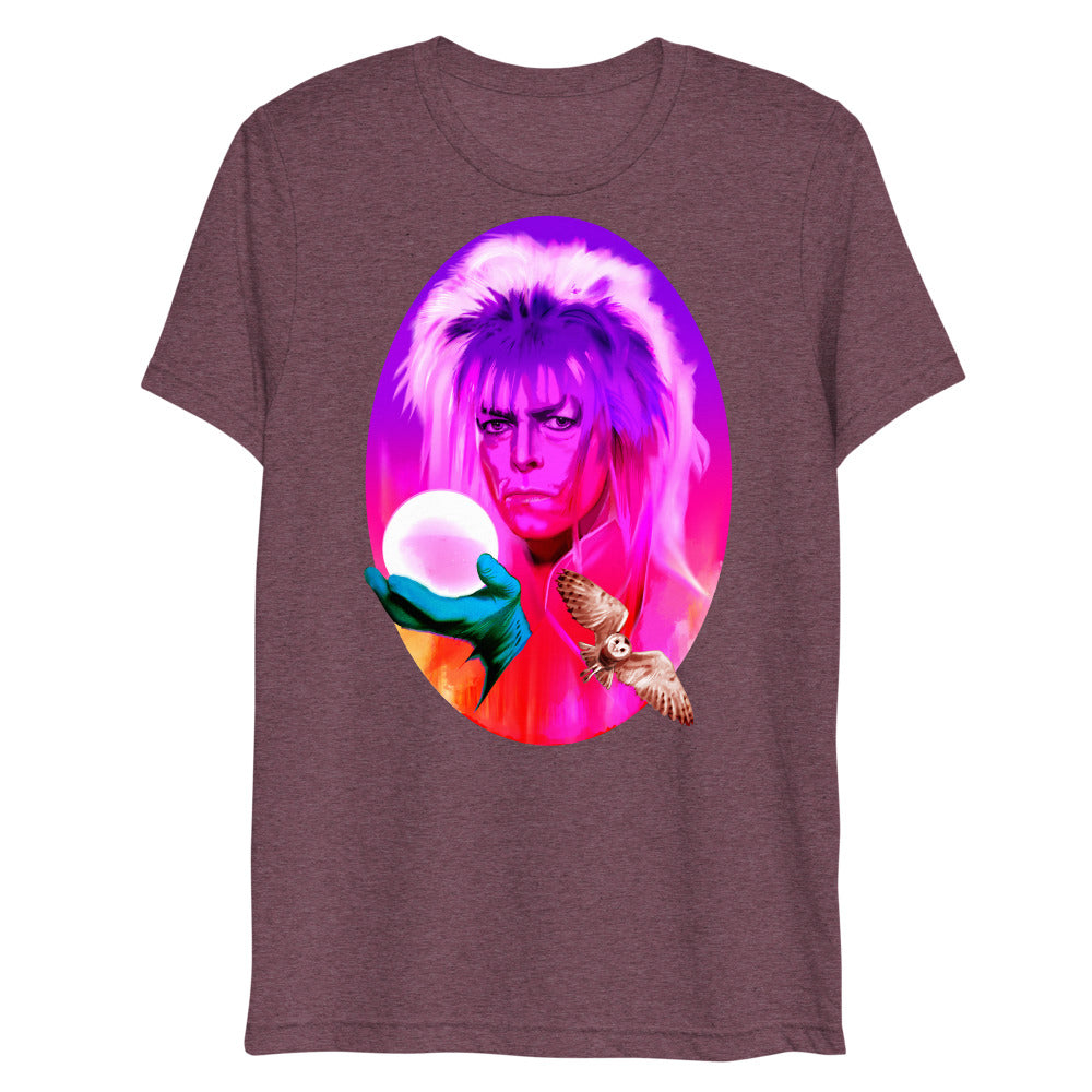 Debut garment mockup | Goblin King (Triblend) | Maroon Triblend