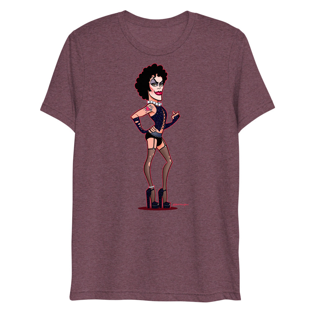 Debut garment mockup | Transylvanian (Triblend) | Maroon Triblend
