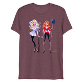 Debut garment mockup | Dead Gorgeous (Triblend) | Maroon Triblend