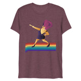 Debut garment mockup | Take it to the Runway (Triblend) | Maroon Triblend