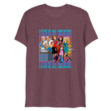 Debut garment mockup | Newsroom (Triblend) | Maroon Triblend
