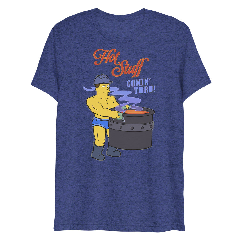 Hot Stuff Comin’ Thru (Triblend) - Navy Triblend