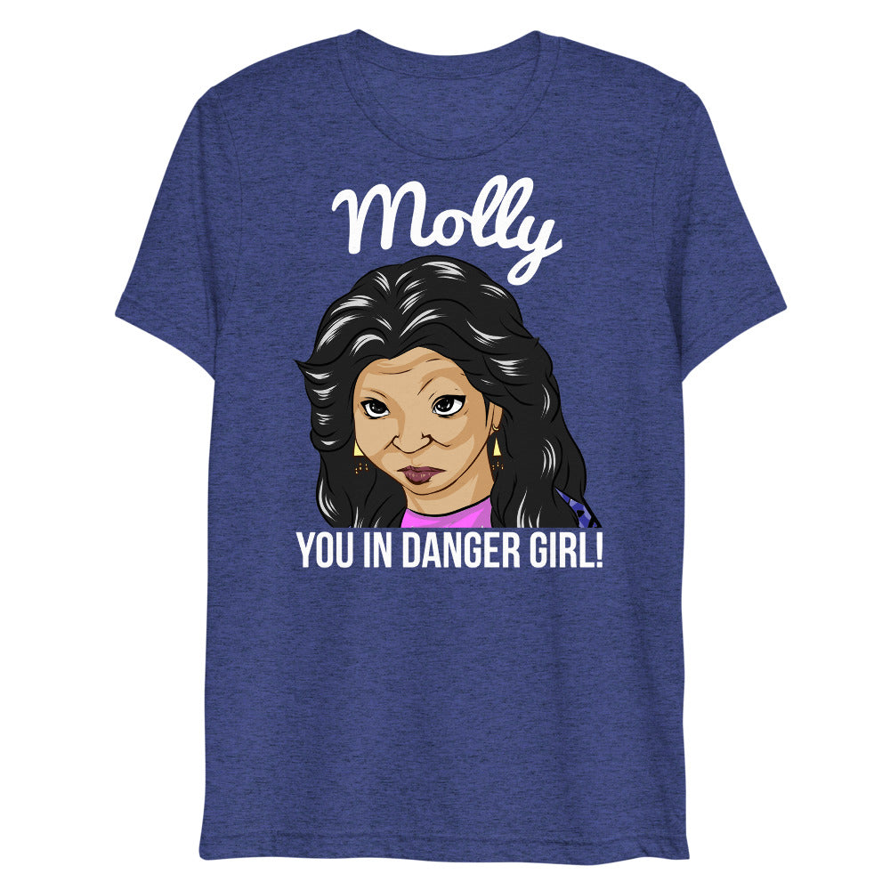 Molly You in Danger Girl (Triblend) - Navy Triblend