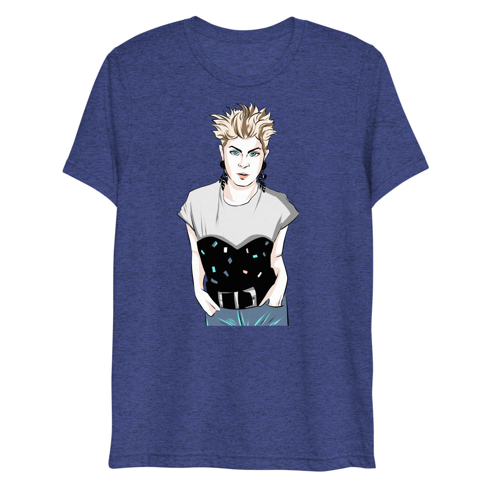Debut garment mockup | Robyn (Triblend) | Navy Triblend