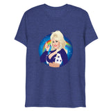 Debut garment mockup | Here Comes the Rainbow (Triblend) | Navy Triblend