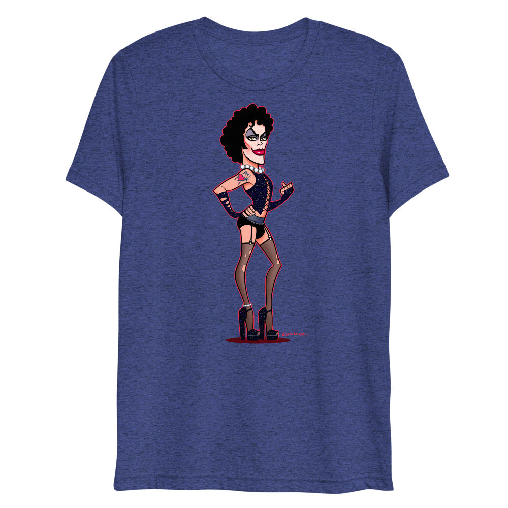 Debut garment mockup | Transylvanian (Triblend) | Navy Triblend