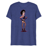 Debut garment mockup | Transylvanian (Triblend) | Navy Triblend