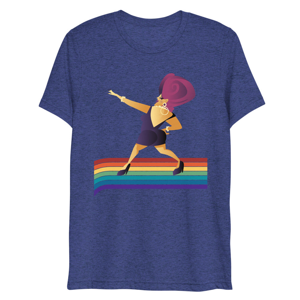 Debut garment mockup | Take it to the Runway (Triblend) | Navy Triblend