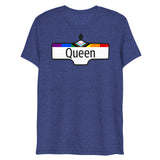 Debut garment mockup | Toronto Queen (Triblend) | Navy Triblend