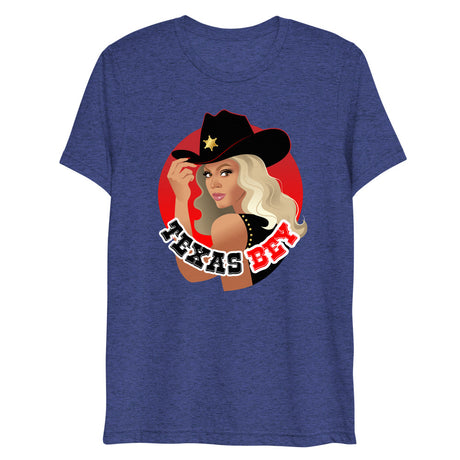 Debut garment mockup | Texas (Triblend) | Navy Triblend