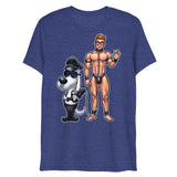 Debut garment mockup | Wag the Pup (Triblend) | Navy Triblend