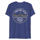 Debut garment mockup | Feeling Cute IDK (Triblend) | Navy Triblend