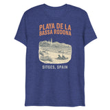 Debut garment mockup | Playa de la Bassa Rodone (Triblend) | Navy Triblend