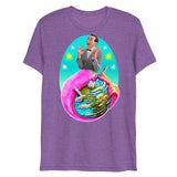 Debut garment mockup | Sea Wee Merman (Triblend) | Purple Triblend