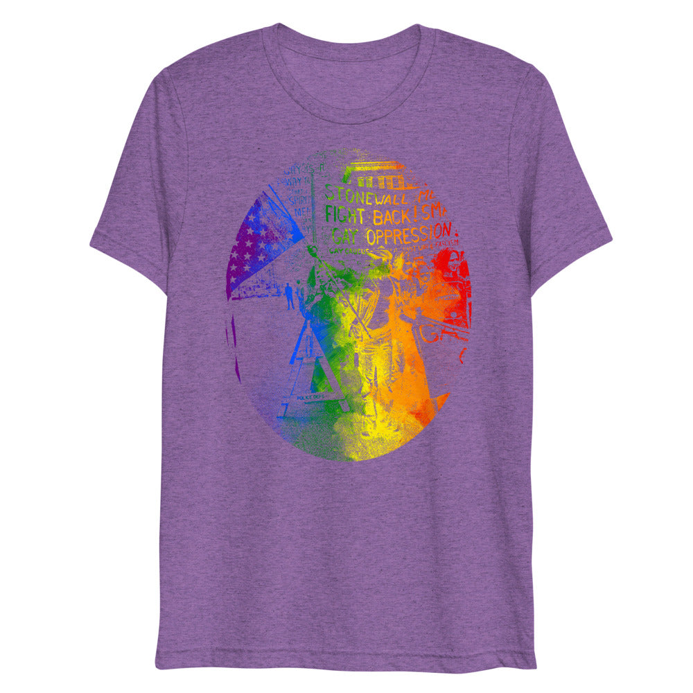 Debut garment mockup | Stonewall (Triblend) | Purple Triblend