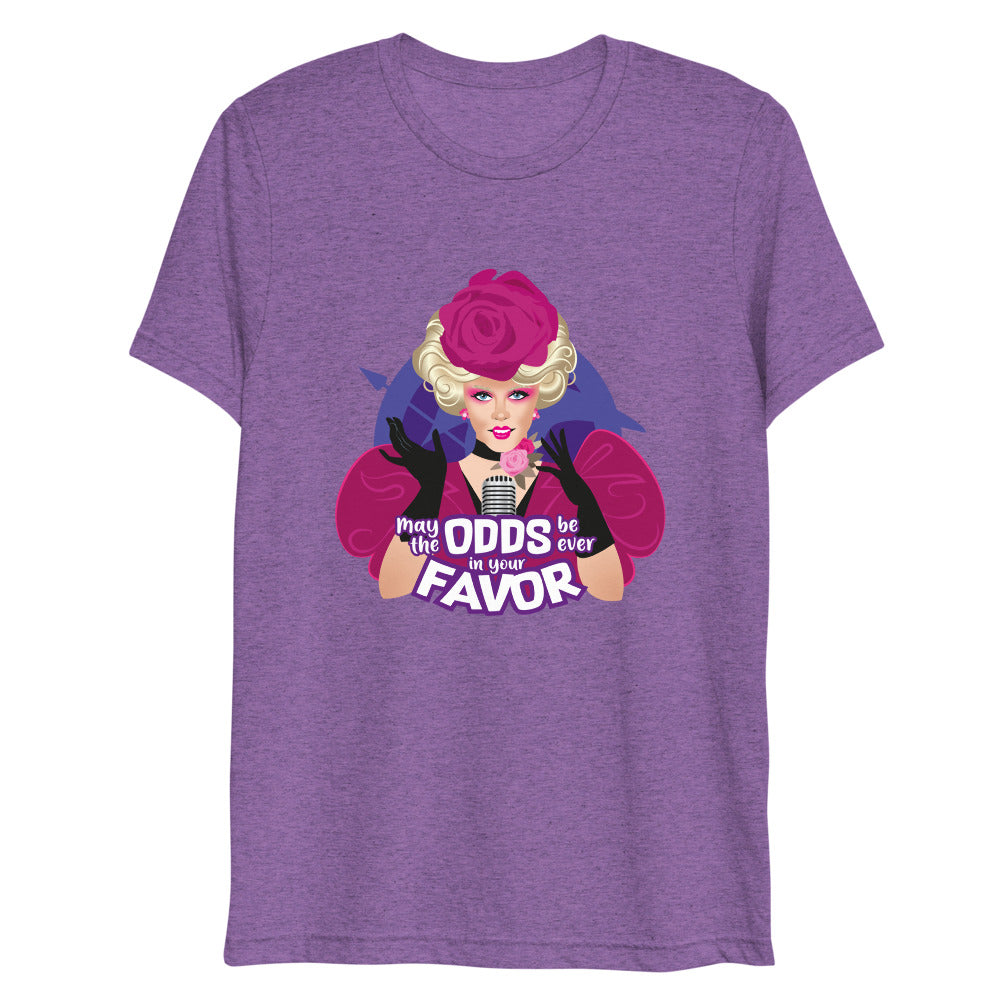Debut garment mockup | May the Odds (Triblend) | Purple Triblend