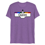Debut garment mockup | Toronto Queen (Triblend) | Purple Triblend