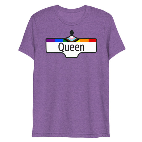 Debut garment mockup | Toronto Queen (Triblend) | Purple Triblend