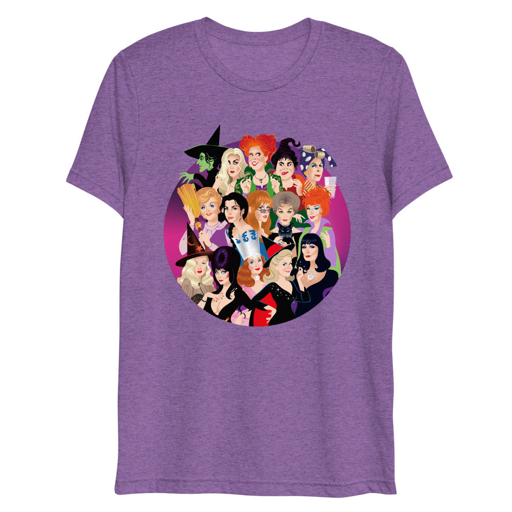 Debut garment mockup | Witch Coven (Triblend) | Purple Triblend