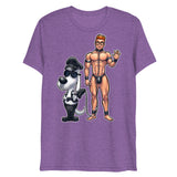 Debut garment mockup | Wag the Pup (Triblend) | Purple Triblend