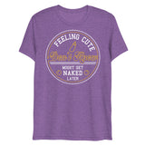 Debut garment mockup | Feeling Cute IDK (Triblend) | Purple Triblend
