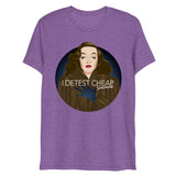 Debut garment mockup | Cheap Sentiment (Triblend) | Purple Triblend