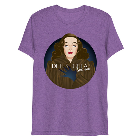 Debut garment mockup | Cheap Sentiment (Triblend) | Purple Triblend