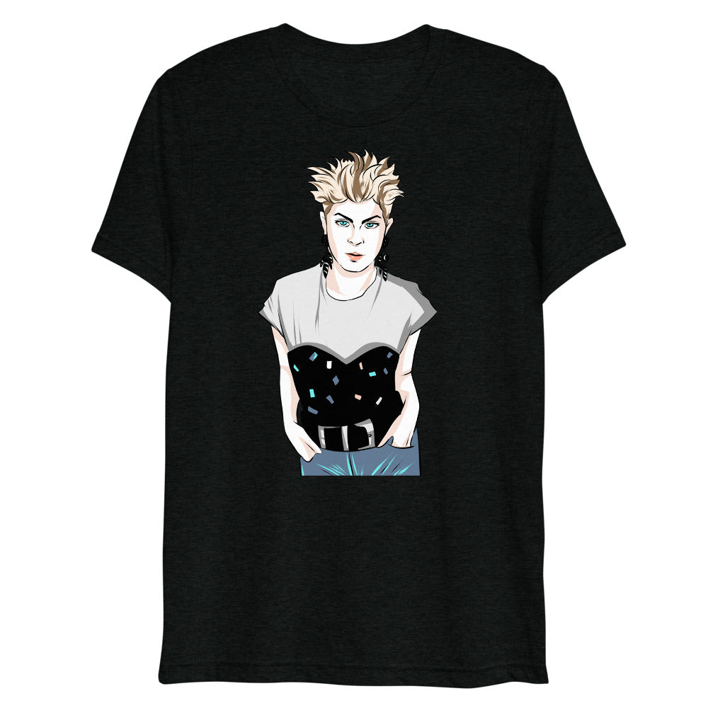 Debut garment mockup | Robyn (Triblend) | Solid Black Triblend