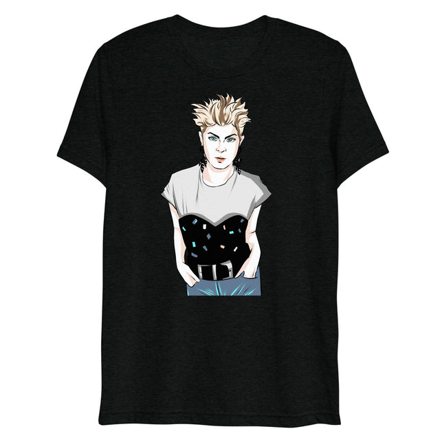 Debut garment mockup | Robyn (Triblend) | Solid Black Triblend