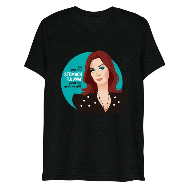Debut garment mockup | Goal Weight (Triblend) | Solid Black Triblend
