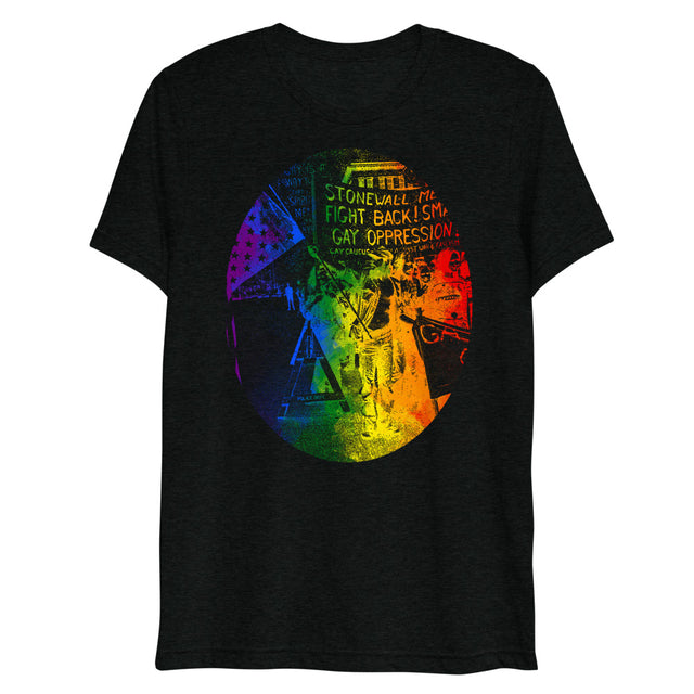 Debut garment mockup | Stonewall (Triblend) | Solid Black Triblend