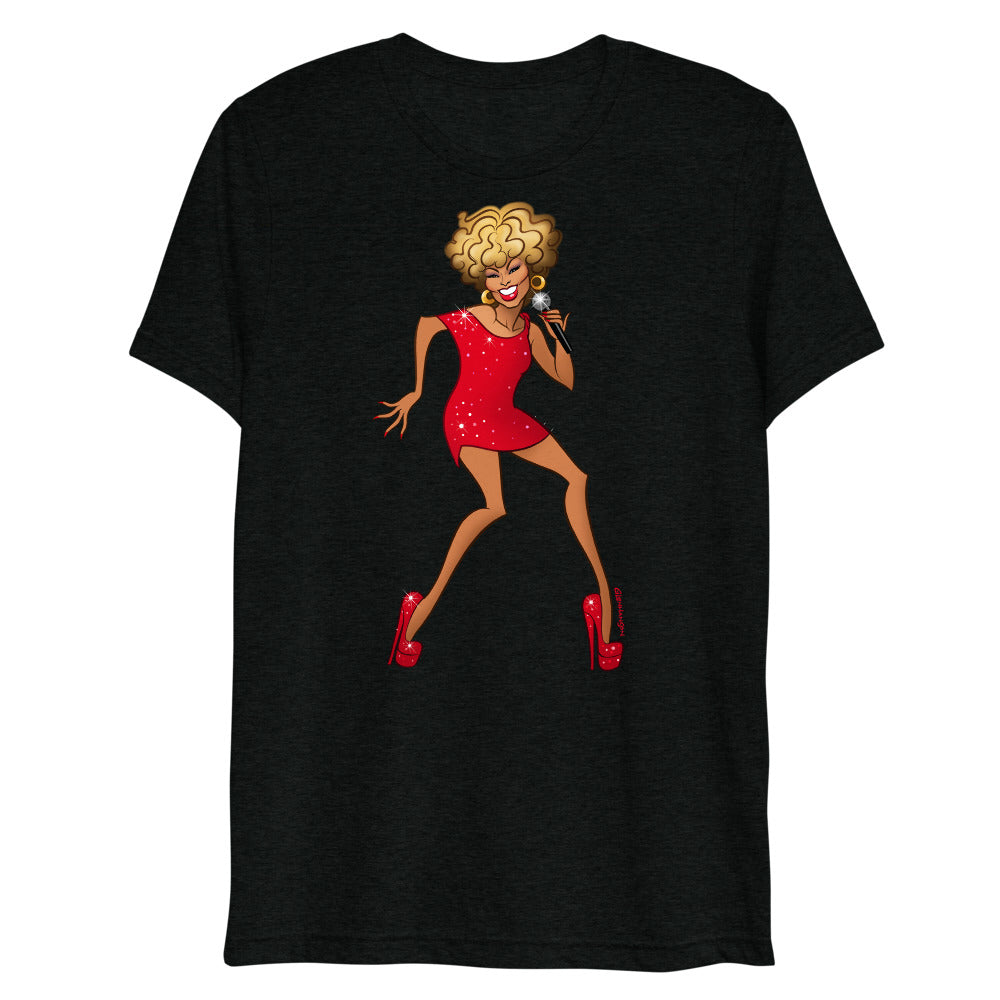 Debut garment mockup | Rolling (Triblend) | Solid Black Triblend