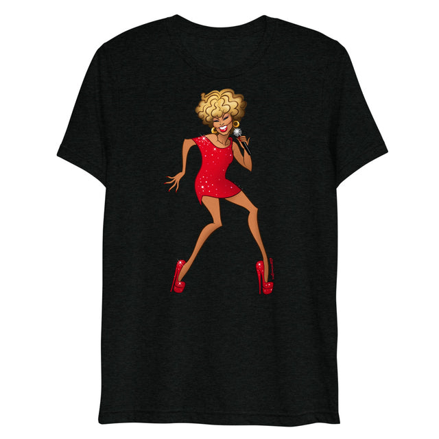 Debut garment mockup | Rolling (Triblend) | Solid Black Triblend