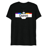 Debut garment mockup | Toronto Queen (Triblend) | Solid Black Triblend