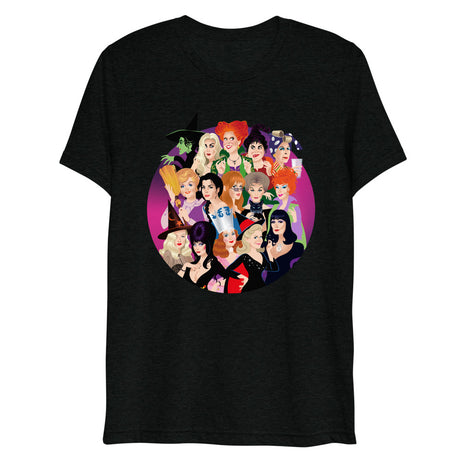 Debut garment mockup | Witch Coven (Triblend) | Solid Black Triblend